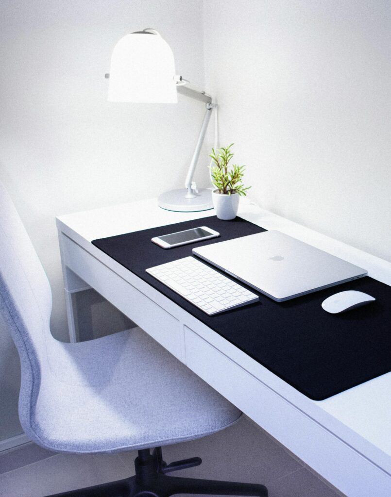 Minimalist office.